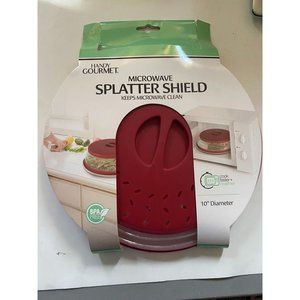 Collapsible Microwave Shield, Standard, Red. Protector plegable para microondas,